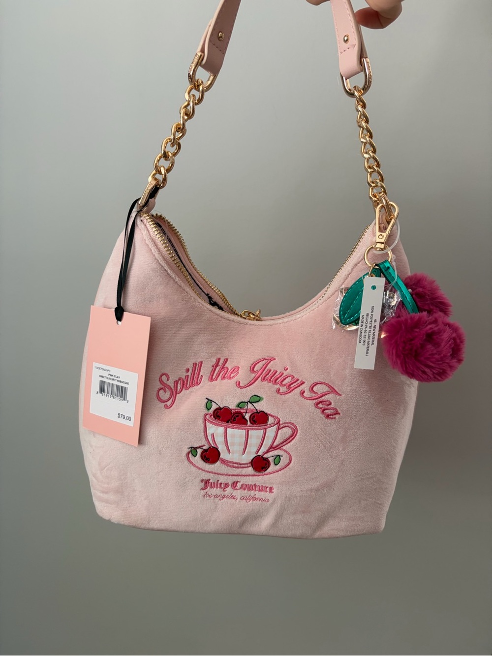 Juicy Couture Sweet Tea Party Hobo Bag